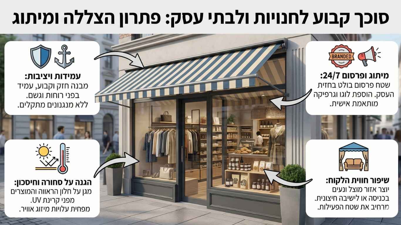 סוכך קבוע לחנויות ולבתי עסק